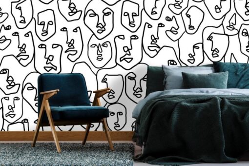 Abstract Face Wallpaper1 Abstract Face Wallpaper Wallmural Abstract Face Wallpaper Wallmural