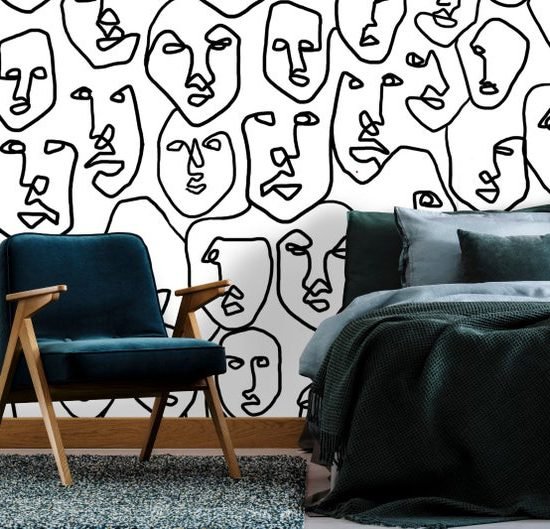 Abstract Face Wallpaper1 Abstract Face Wallpaper Wallmural Abstract Face Wallpaper Wallmural