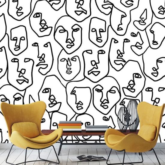 Abstract Face Wallpaper2 Abstract Face Wallpaper Wallmural Abstract Face Wallpaper Wallmural