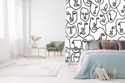 Abstract Face Wallpaper3 Abstract Face Wallpaper Wallmural Abstract Face Wallpaper Wallmural