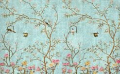 Asian Design Trees1 Asian Design Trees Wallpaper Wallmural Asian Design Trees Wallpaper Wallmural