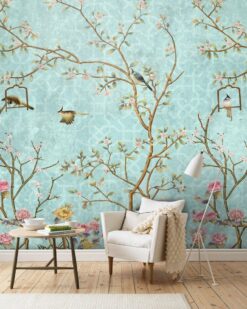 Asian Design Trees3 Asian Design Trees Wallpaper Wallmural Asian Design Trees Wallpaper Wallmural