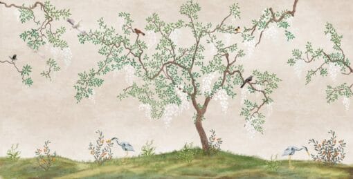 Asian Style Blossom Tree And Birds Wallpaper Wallmural - Image 3