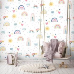 Colorful Rainbow Kids Wallpaper3 Colorful Rainbow Kids Wallpaper Wallmural Colorful Rainbow Kids Wallpaper Wallmural