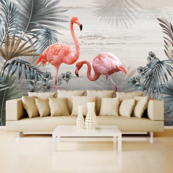Cute Flamingos Tropical Wallpaper1 Cute Flamingos Tropical Wallpaper Wallmural Cute Flamingos Tropical Wallpaper Wallmural