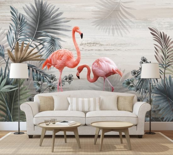 Cute Flamingos Tropical Wallpaper2 Cute Flamingos Tropical Wallpaper Wallmural Cute Flamingos Tropical Wallpaper Wallmural