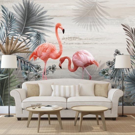 Cute Flamingos Tropical Wallpaper2 Cute Flamingos Tropical Wallpaper Wallmural Cute Flamingos Tropical Wallpaper Wallmural