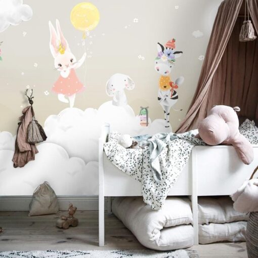 Flowery Cute Animals Wallpaper Wallmural - Image 5