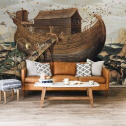 Noahs Ship Wallpaper2 Noah's Ship Wallpaper Wallmural Noah's Ship Wallpaper Wallmural