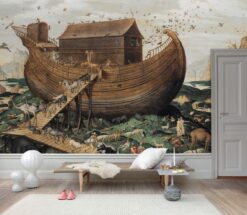 Noahs Ship Wallpaper4 Noah's Ship Wallpaper Wallmural Noah's Ship Wallpaper Wallmural