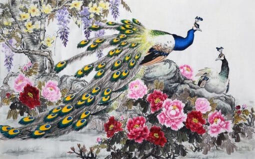 Peacock Wallpaper Floral Wall Poster Wallmural - Image 5