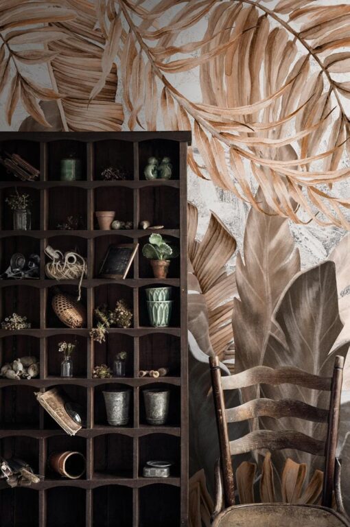 Tropical Dry Leaves Wallpaper Wallmural - Image 2