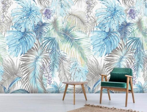 Winter Colors Big Leaf Wallpaper Wallmural