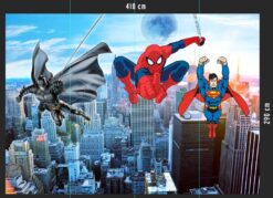 Superhero flying action 1 Superheros Flying Action Spiderman Batman Wallpaper Superheros Flying Action Spiderman Batman Wallpaper