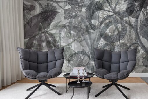 Jelly Belly Plants, black & white Wallmural - Premium - Image 3