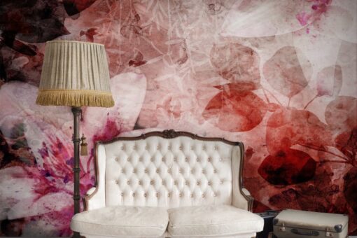 Garden of Dreams, red Wallmural - Premium - Image 4