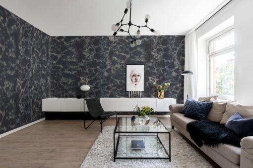 Flow Mural - Dark Blue - Premium