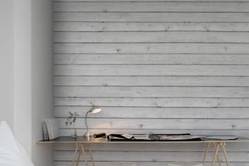 Horizontal Boards Mural - White - Premium - Image 4