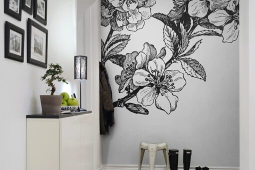 Springtime, black&white Wallmural - Premium - Image 3