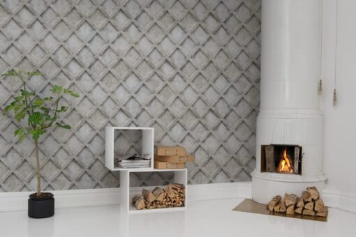 Concrete Trellis Mural - Premium