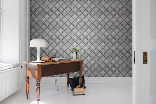 Concrete Trellis Mural - Grey - Premium - Image 3