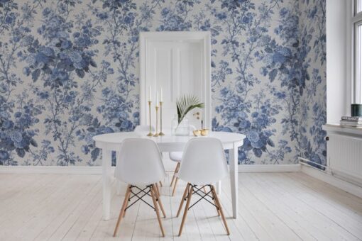 Porcelain, Blue Wallmural - Premium