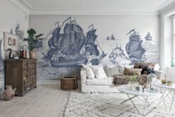 R14503 image3 High Seas, Henderson Blue Wallmural - Premium High Seas, Henderson Blue Wallmural - Premium