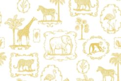 R15272 image1 Animal Party, Yellow Wallmural - Premium Animal Party, Yellow Wallmural - Premium