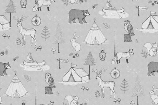 Camping Trip Mural - Grey - Premium - Image 2