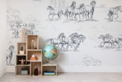 R15591 image3 Horse Herd Wallmural - Premium Horse Herd Wallmural - Premium