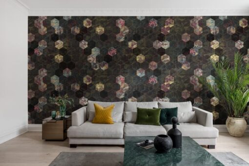 Vinum Hexagon Mural - Premium