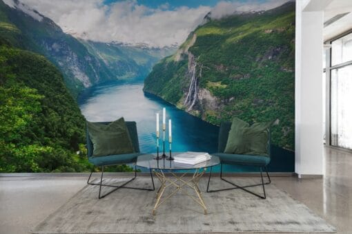 Fjord Wallmural - Premium