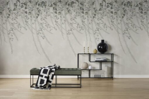 Lush Foliage, Sage Tint Wallmural - Premium