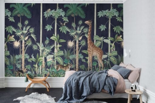 Giraffe's Stroll, Nightfall Wallmural - Premium - Image 3