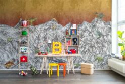 R16993 image3 Dinosaur Mountain, Volcano Wallmural - Premium Dinosaur Mountain, Volcano Wallmural - Premium