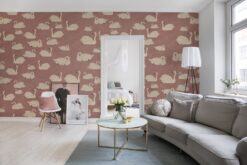 R17122 image3 Cygne, Rose Wallmural - Premium Cygne, Rose Wallmural - Premium