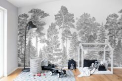 R17201 image4 Scandinavian Bellewood, Gray Wallmural - Premium Scandinavian Bellewood, Gray Wallmural - Premium