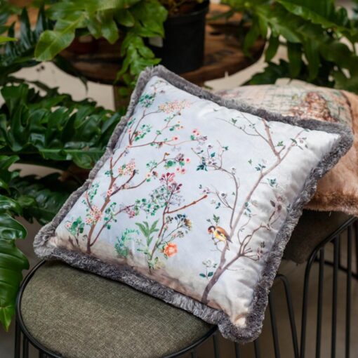 Gray Garden Design Pillow - EY113