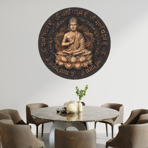 Buddha Preachings - Circle Art