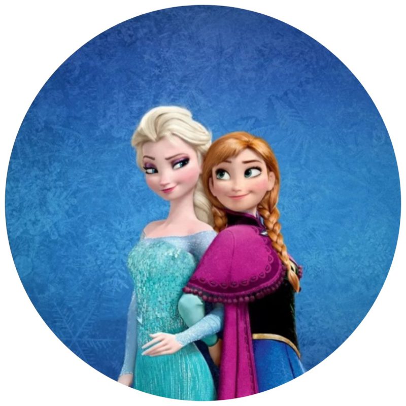 Frozen Elsa & Anna - Circle Art | Evershine Wall