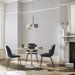 1 wallpaper grey white white geometric dining room cadencia paloma harlequin style library CADENCIA CADENCIA