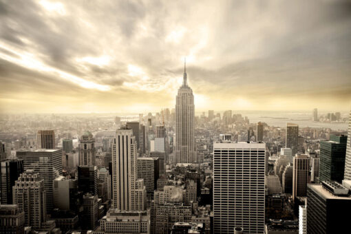 Enchanting New York Wallpaper Wallmural - Yellow Sky - Image 2