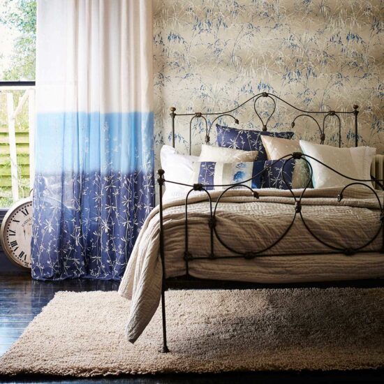 harlequin callista meadow grass wallpaper blue white silver stems bedroom 1 MEADOW GRASS MEADOW GRASS