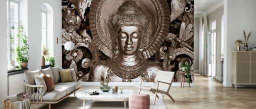 room34 15 Buddha Wallpaper - Sepia Buddha Wallpaper - Sepia