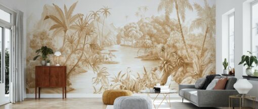 room42 1 Tangled Jungle II Mural - Caramel Tangled Jungle II Mural - Caramel