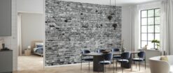 room44 Stockholm Brick Wall Mural - Black and White Stockholm Brick Wall Mural - Black and White