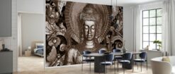 room44 3 Buddha Wallpaper - Sepia Buddha Wallpaper - Sepia