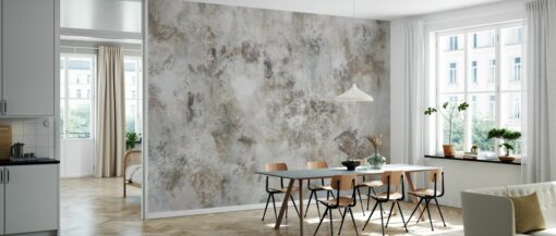 Grunge Wall Mural - Ash Brown