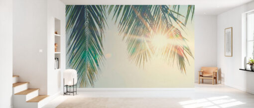 Palm Leaves Sunset Mural - Image 3