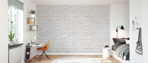 room49 21 White Brick Wall Mural White Brick Wall Mural